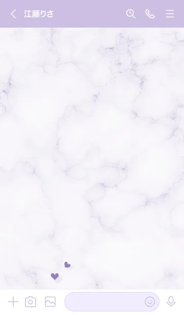 [LINE着せ替え] マーブルとハート2♥パープル07_1の画像3