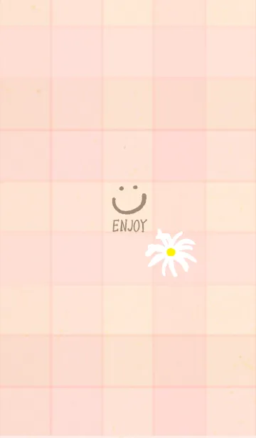 [LINE着せ替え] チェック柄 マーガレット10の画像1