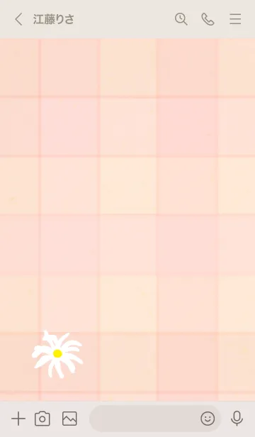 [LINE着せ替え] チェック柄 マーガレット10の画像3