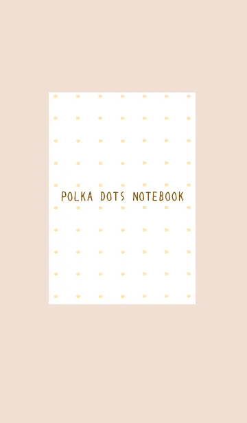 [LINE着せ替え] 水玉ノートの着せかえ/ピンクベージュの画像1