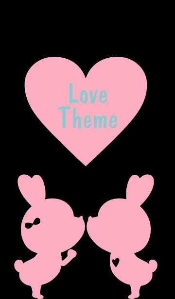 [LINE着せ替え] LOVE THEME Pink and Black 82の画像1