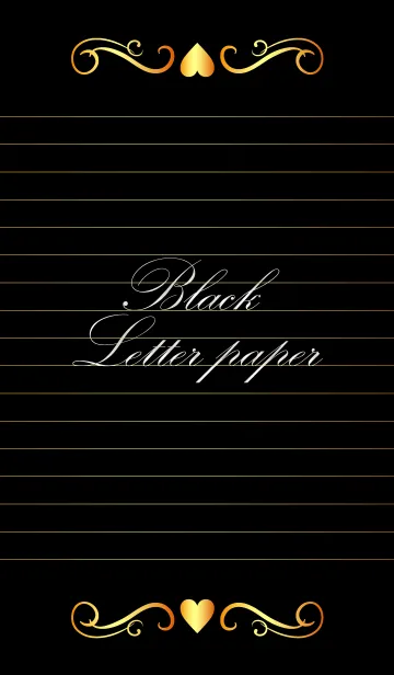 [LINE着せ替え] Black Letter paper *GLOSSYORANGE*の画像1