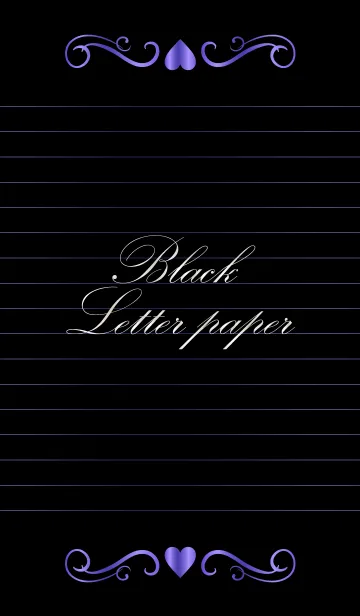 [LINE着せ替え] Black Letter paper *GLOSSYPURPLE*の画像1