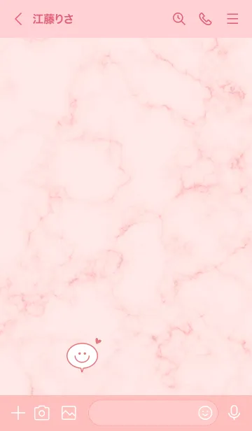 [LINE着せ替え] マーブルと吹き出し♥ベビーピンク02_1の画像3