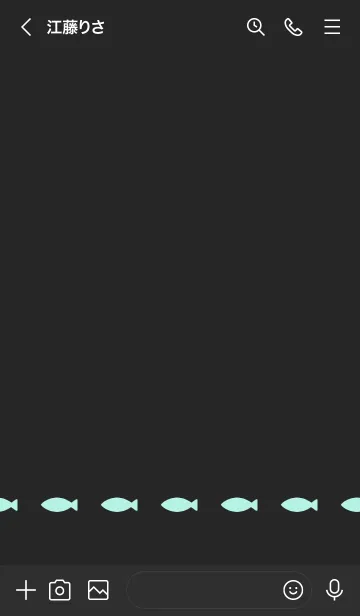 [LINE着せ替え] ねことおさかな(black&pastel:06)の画像3