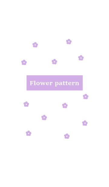 [LINE着せ替え] flower pattern #purple whiteの画像1