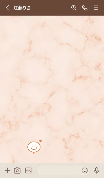 [LINE着せ替え] マーブルと吹き出し♥オレンジ08_1の画像3