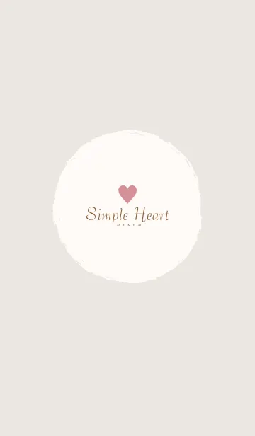 [LINE着せ替え] Simple Heart Dusky Beige - MEKYMの画像1