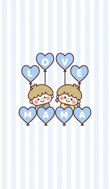 [LINE着せ替え] 大好きペア着せかえ♡MAMA♡の画像1