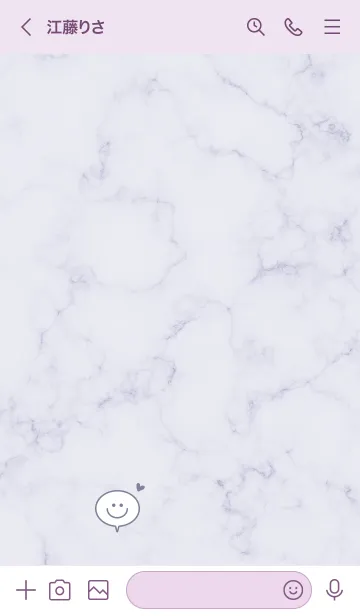 [LINE着せ替え] マーブルと吹き出し♥パープル07_1の画像3