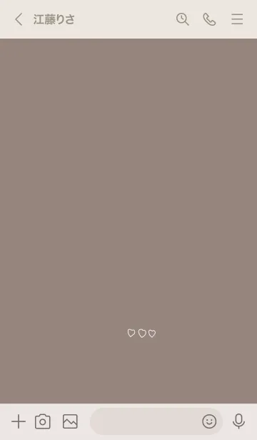 [LINE着せ替え] グレージュとゆるめハート三つ。の画像3