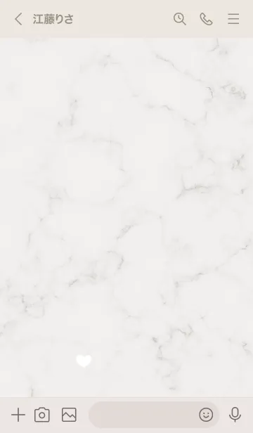 [LINE着せ替え] マーブルとハート♥グレージュ03_1の画像3