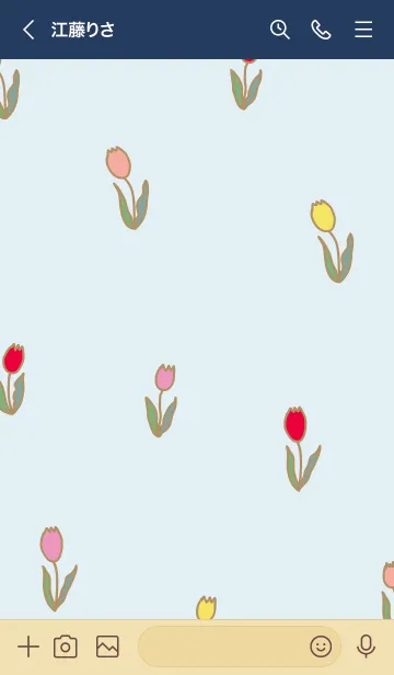 [LINE着せ替え] カラフル チューリップ7の画像3