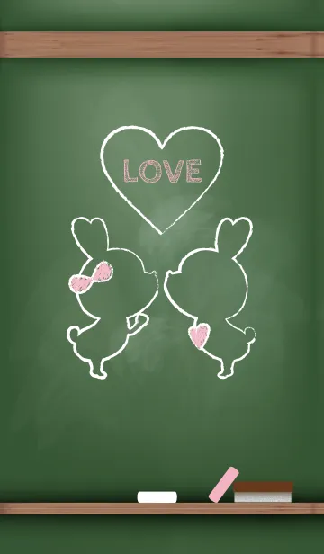 [LINE着せ替え] blackboard rabbit 14の画像1