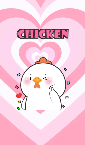 Love White Chicken In Love Theme (JP)の着せ替えメイン画像