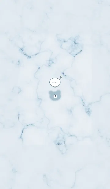 [LINE着せ替え] マーブルとシンプルなクマ♥ブルー01_1の画像1