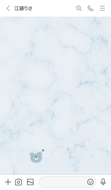 [LINE着せ替え] マーブルとシンプルなクマ♥ブルー01_1の画像3