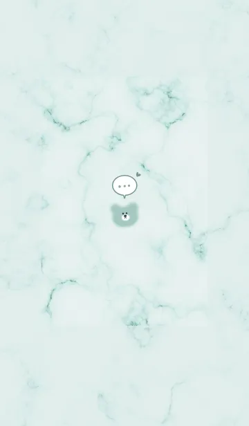 [LINE着せ替え] マーブルとシンプルなクマ♥グリーン06_1の画像1