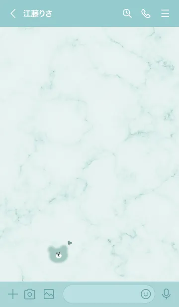 [LINE着せ替え] マーブルとシンプルなクマ♥グリーン06_1の画像3