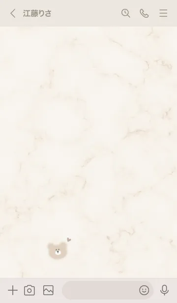 [LINE着せ替え] マーブルとシンプルなクマ♥べージュ14_1の画像3
