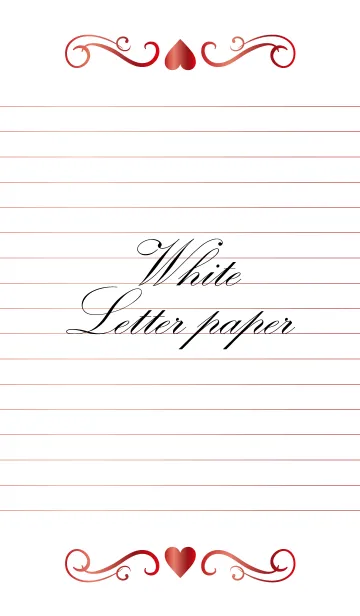 [LINE着せ替え] White Letter paper *GLOSSYRED 3*の画像1