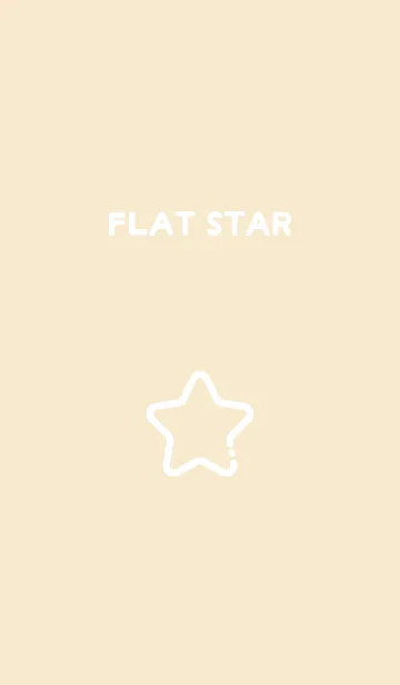 [LINE着せ替え] FLAT STAR / Ecru Beigeの画像1