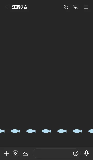 [LINE着せ替え] ねことおさかな(black&pastel:07)の画像3