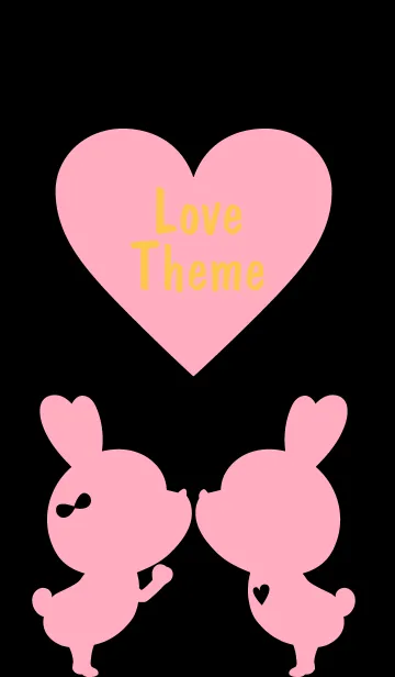 [LINE着せ替え] LOVE THEME Pink and Black 83の画像1