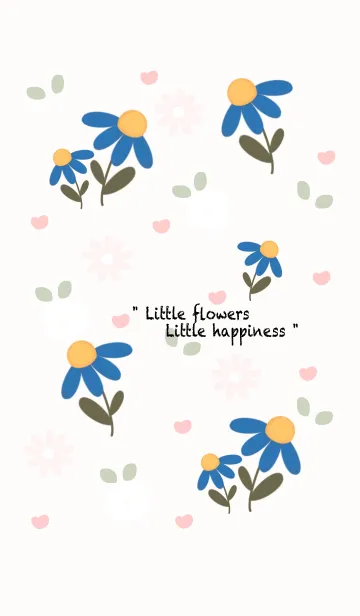 [LINE着せ替え] My little blue flowersの画像1