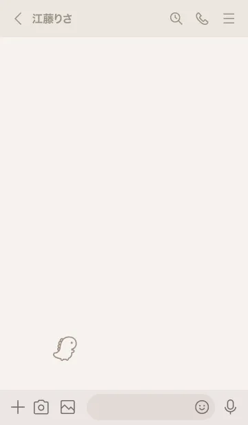 [LINE着せ替え] ゆるい恐竜。ライトベージュの画像3