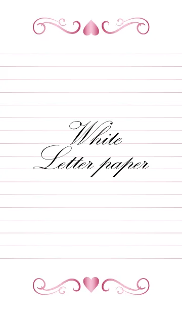 [LINE着せ替え] White Letter paper *GLOSSYPINK*の画像1