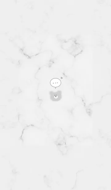 [LINE着せ替え] マーブルとシンプルなクマ♥グレー15_1の画像1