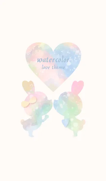 [LINE着せ替え] watercolor Love Theme 92の画像1