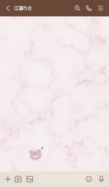 [LINE着せ替え] マーブルとシンプルクマ♥くすみピンク13_1の画像3