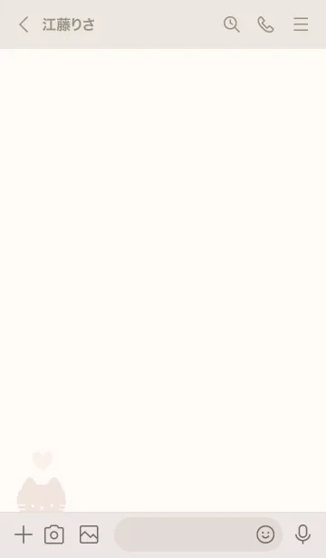 [LINE着せ替え] しんぷる ねこ 03 - ピンク ベージュ 02の画像3