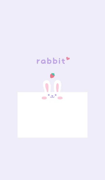 [LINE着せ替え] うさぎ.いちご[パープル]の画像1