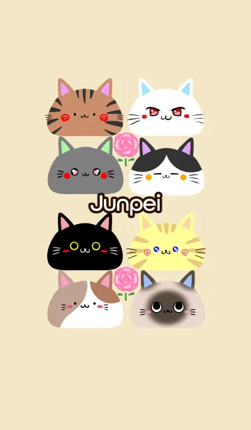 じゅんぺい用可愛いネコの北欧風着せかえの着せ替えメイン画像
