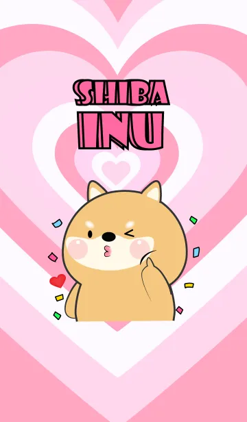 [LINE着せ替え] Love  Shiba Inu In Love Theme (JP)の画像1