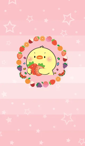 [LINE着せ替え] Simple Chick  Love Fruit Theme (JP)の画像1