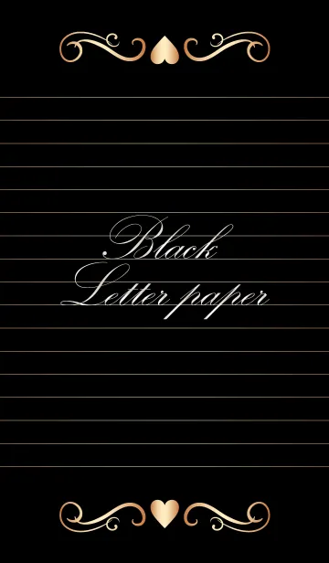 [LINE着せ替え] Black Letter paper *GOLD*の画像1