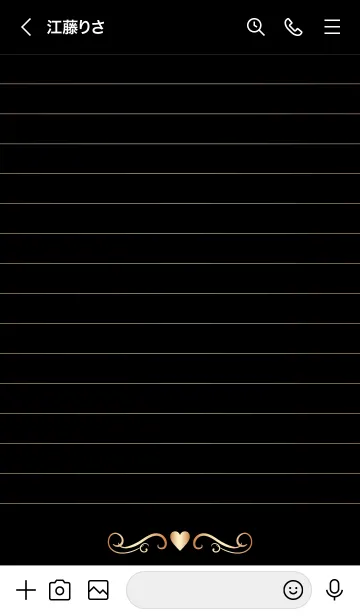 [LINE着せ替え] Black Letter paper *GOLD*の画像3