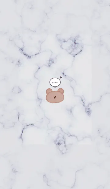 [LINE着せ替え] 優しいクマとマーブル♥パープル08_1の画像1
