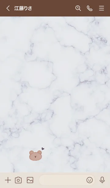 [LINE着せ替え] 優しいクマとマーブル♥パープル08_1の画像3