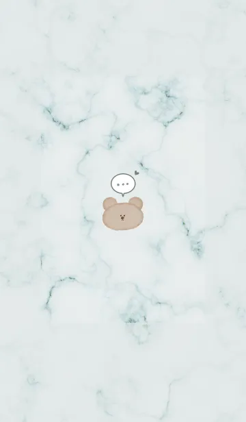 [LINE着せ替え] 優しいクマとマーブル♥グリーン07_1の画像1