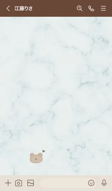 [LINE着せ替え] 優しいクマとマーブル♥グリーン07_1の画像3