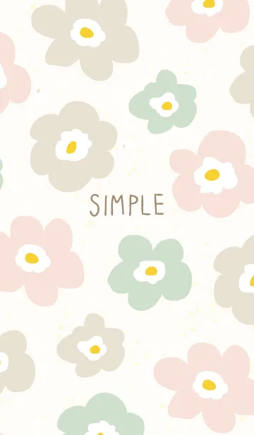 [LINE着せ替え] 北欧風 3色 花の画像1