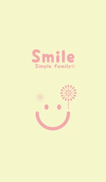 [LINE着せ替え] スマイル＆花火-エッグシェルの画像1