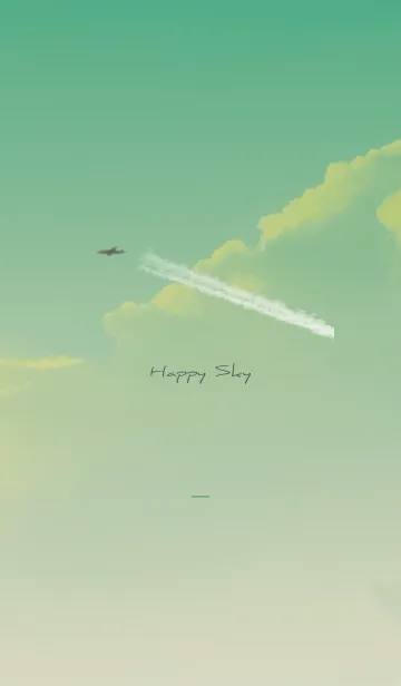 [LINE着せ替え] 緑 : Happy skyの画像1