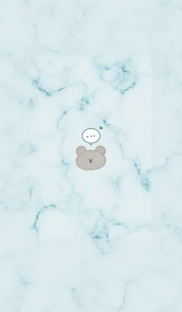 [LINE着せ替え] 優しいクマとマーブル♥ブルーグリーン06_1の画像1