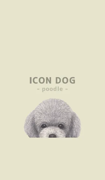 [LINE着せ替え] ICON DOG - トイプードル - PASTEL YE/02の画像1